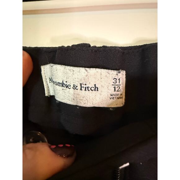 Abercrombie and Fitch A&F Sloane Tailored Wide Leg Pant in black size 12L/ 31 - Picture 7 of 11